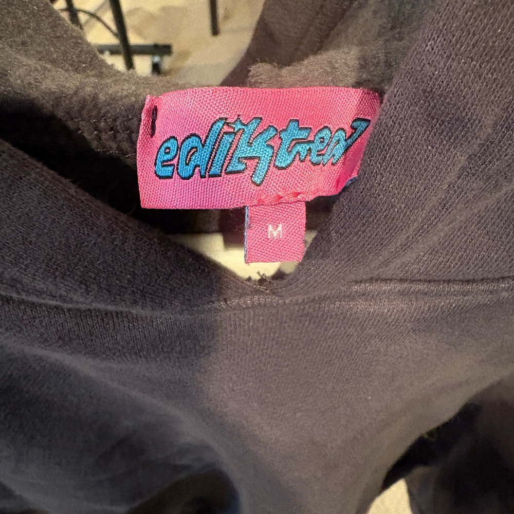 Edikted Black Hoodie & Sweatpants Set with Pink Bow Accents - Picture 2 of 3